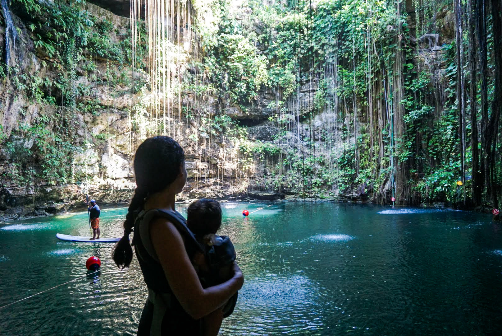 Visiting Yucatan cenotes with a baby and toddler