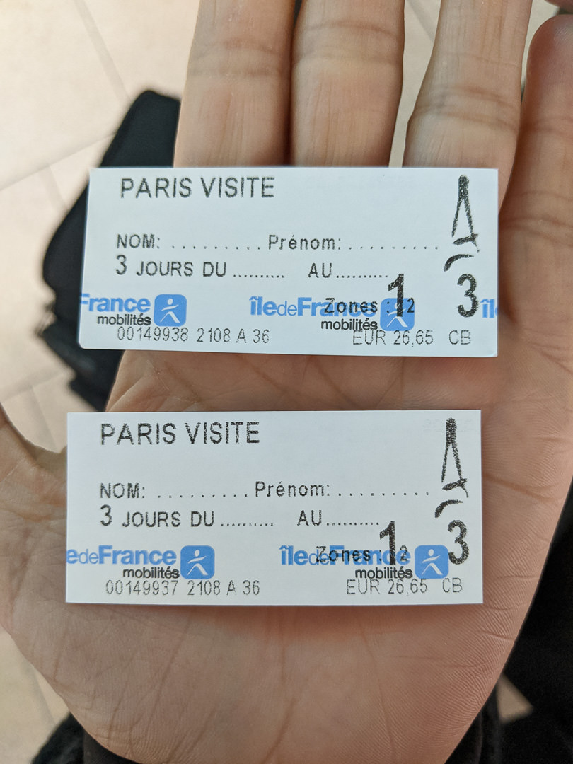 travel tickets around paris