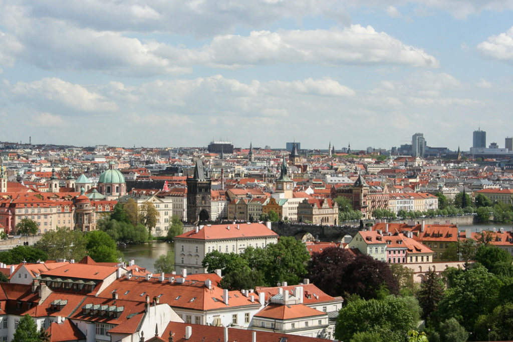 Red roofs of Prague, Czech Republic