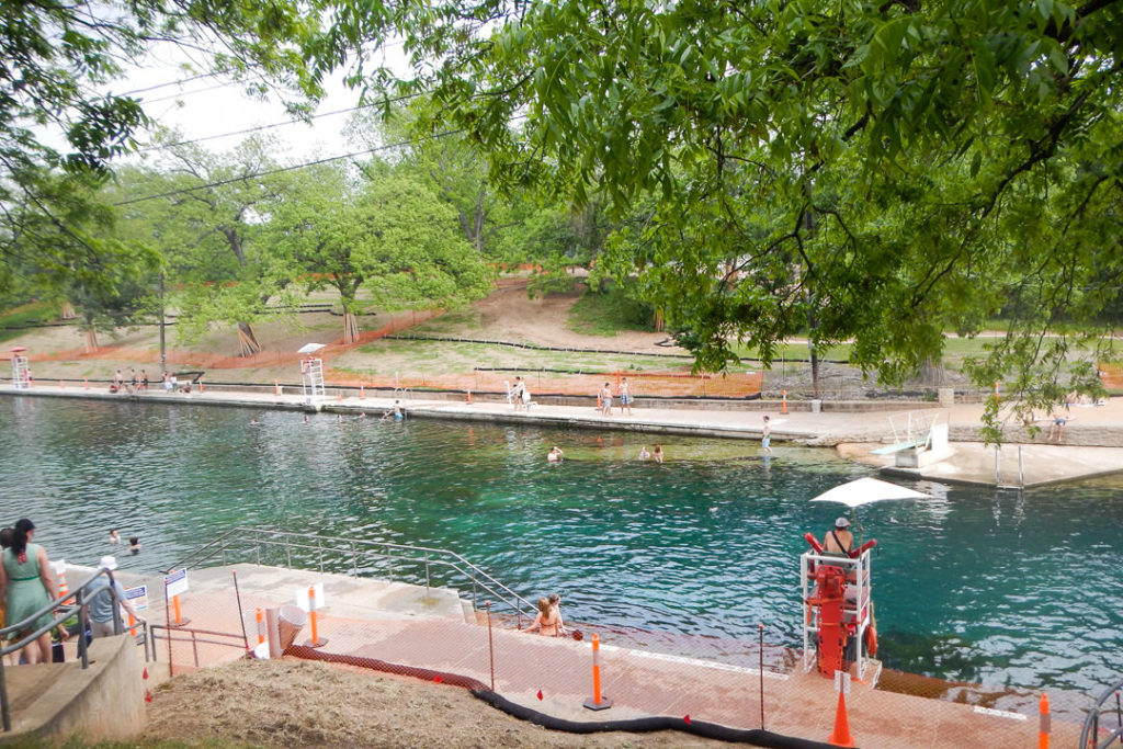 Barton Springs natural pool in Zilker Park - Austin, TX family-friendly itinerary