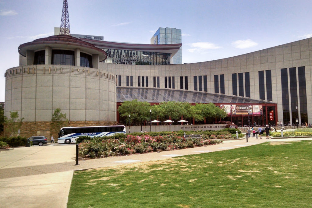 Exterior of the Country Music Hall of Fame and Museum in downtown Nashville - family-friendly itinerary ideas