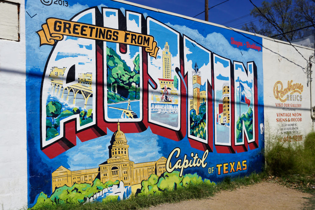 Greetings from Austin mural family-friendly itinerary ideas