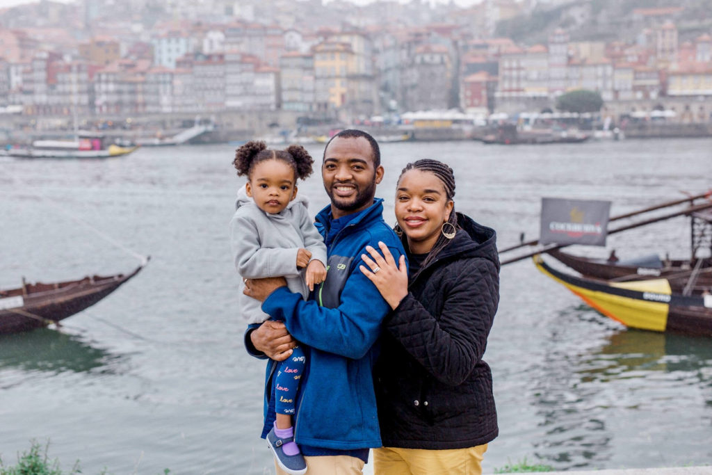Young Black family traveling with daughter - diversity in family travel